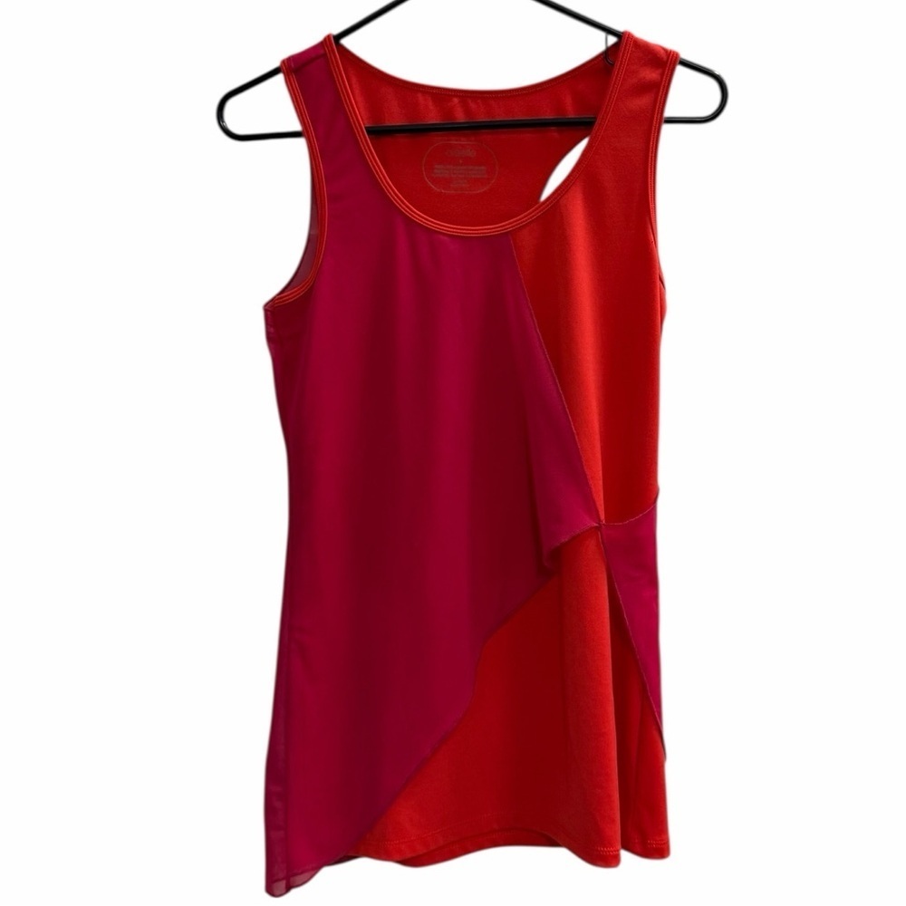 OISELLE Layered Tank Top Pink Red Size 6